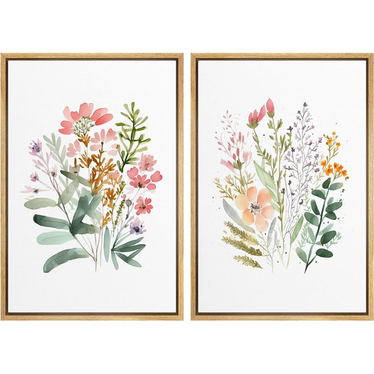 IDEA4WALL Boho Wildflower Floral Botanical Plant Multicolor